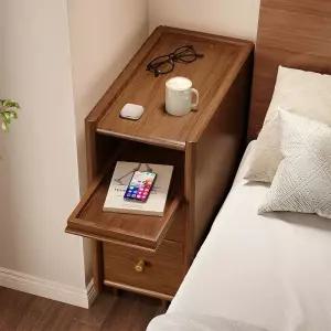 침대협탁 원목 틈새 선반