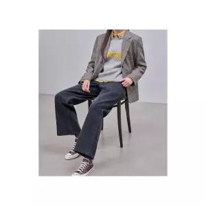 매장정품 BEANPOLE 빈폴 LADIES 울 체크 세미 오버핏 재킷 브라운 (BF4811C06D) BF4811C06D 739637