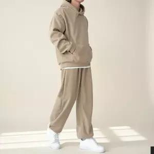 [2PACK] 비비오 잔스 골덴 후드 핀턱 와이드 트레이닝 세트 (4color) 겨울 두꺼운 기모 양털 츄리닝