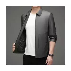 쉬헐크 남성 남친 잠바 블루종 항공 칼라 가죽 재킷 가을 겨울 캐주얼 코트 세탁 없이 오피스룩 KKE4