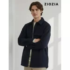 [지오지아] 남녀공용 오버핏 울혼방 셔츠 (AAD4WC3101)