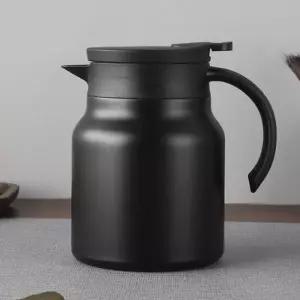 보냉 원터치 보온주전자 보온 주전자 온도표시주전자 보냉주전자 진공 무광블랙 보냉포트 900ml 이중