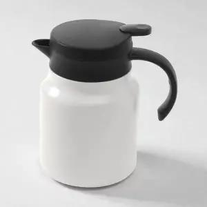 보냉포트 보냉 보냉주전자 주전자 원터치 보온주전자 진공 스테인리스주전자 화이트 보온 900ml 이중