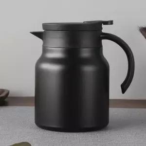 보냉주전자 무광블랙 보온 온도표시주전자 진공 원터치 보냉포트 주전자 보냉 보온주전자 900ml 이중