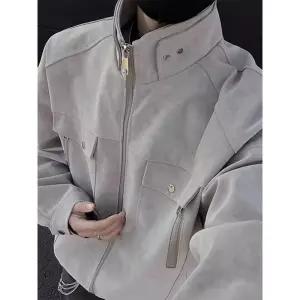 남성 트렌디 아이템 점퍼 블루종항공 빈티지 무스탕코트 가을 겨울 자켓 HT4