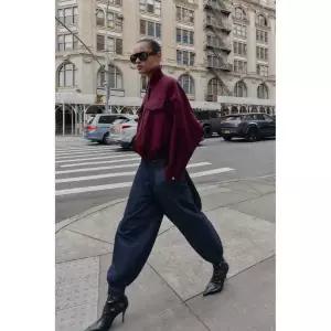 [ZARA] 자라 빅 포켓 봄버 재킷 - 버건디 2988872