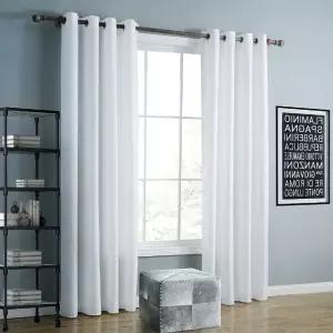 고품질 암막커튼 2장세트 140x224cm 화이트 가리개 겨울 방풍 자외선차단 가리개 (WFHS2J7)