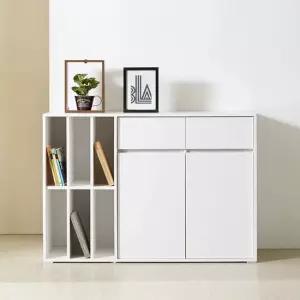 토브 1200 LP 높은 TV 거실장 다용도 주방 2칸서랍 수납장