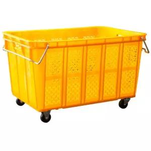 국내생산 다용도 농수산물 이사 운반 상자 수납 정리함 고무 바퀴 9호 C 철고리 불포함