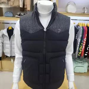 남성 어깨배색 덕다운 조끼 7MEJP038B