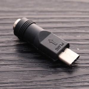 [호환품]1PC DC 전원 어댑터 변환기 5.5x2.1mm 암 잭 USB 타입 C 수 커넥터로