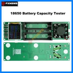 2채널 18650 배터리 용량 테스터 MAh MWh 디지털 내부 저항 측정기 1A 충전 방전 기능 팬 냉각 DC 5V
