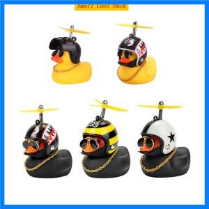 헬멧 깨진 바람 펜던트와 자동차 선물 오리 작은 노란색 오리 도로 자전거 모터 헬멧 조명없이 사이클링 액