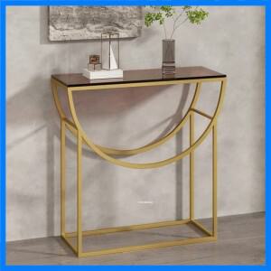 창의적인 철제 아트 콘솔 테이블 거실 가구 현관 콘솔 테이블 디자이너 라이트 럭셔리 강화유리 복도 테이