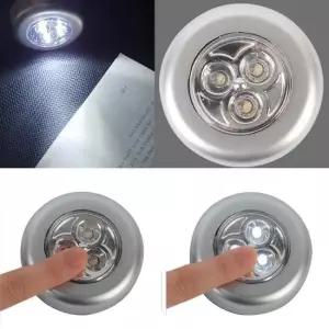 터치조명 부착형 건전지사용 조명 3구 LED 등 터치등 수면등 수유등 무드등 무드램프
