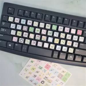 키보드 캐릭터 노트북 스티커 맥북 귀여운 BB0323 자판 꾸미기 한글 악세사리 컴퓨터 이쁜 커스텀