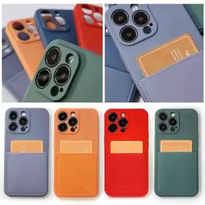 케이스 아이폰15 스티치 카드포켓 실리콘 젤리 지갑 핸드폰 범퍼 휴대폰 스마트폰 수납