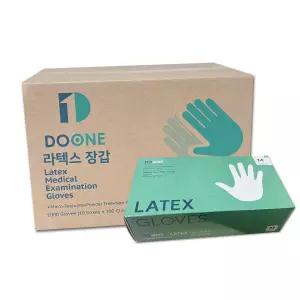 두원 라텍스 글러브 M 1박스/10통 진료용장갑 식당 병원 덴탈글러브 병원용 의료용