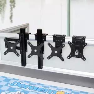 벽 모니터암 거치대 검은색수평및수직빔 타공판 거치대