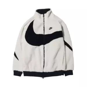 Nike Big Swoosh Full Zip Jacket White Navy 나이키 빅 스우시 풀 집 자켓 화이트 네이비