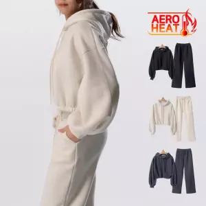 여성 기모 트레이닝세트 후드티 와이드팬츠 셋업 mc92