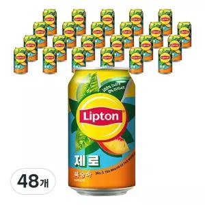립톤 제로 복숭아 아이스티 355ml 48개 간식 어린이날 방과후 학교 생일파티 생일