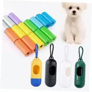 강아지 똥봉투 보관함 휴대용 산책 배변 처리 케이스 컬러풀 리필 세트