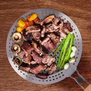 BBQ 휴대용 프리폼 볶음팬 프라이팬 손잡이 접이식 경량후라이팬