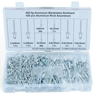 리벳못 돔 헤드 블라인드 리벳 세트 알루미늄 M2 4 M3 2 M4 8 팝 키트 가구 모음 키트용 네일 풀 420