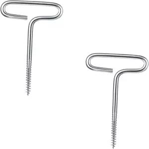 XXHong 얼음 낚시 네일 텐트 페그 오거 드릴 나선형 나사 쉘터 스테이킹 캠핑 2팩