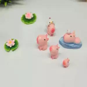 카피바라 피규어 장식 인테리어 미니어처 세트 자동차 책상