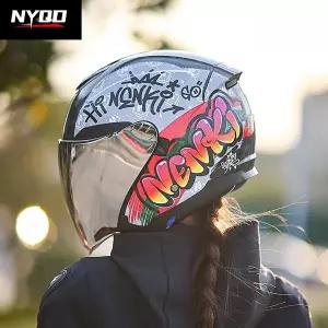 바이크 오토바이 반모헬맷 기관차 빈티지 크루즈 여름 선 스크린 3/4 헬멧 하프 casco moto cascos para