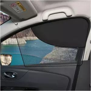 MUQIDA 차량용 창문 가리개 2개 자석식 이중 레이어 전면 선쉐이드 (하프 쉐이드 포함) 커튼 통기성 메쉬