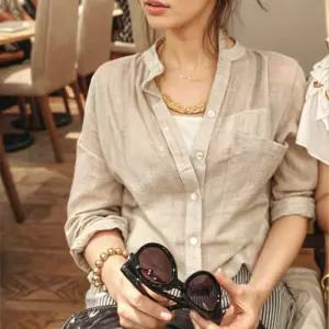 하늘하늘 여신핏 린넨셔츠 여자 여름 셔츠 남방