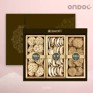 [온도씨]표고버섯 선물세트 웰빙2호 (백화고,흑화고,절편)