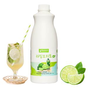 [엔칸토] 라임모히또 논알콜 음료베이스 1.8kg 농축원액 에이드 카페음료 QTY(1.8KG)13316