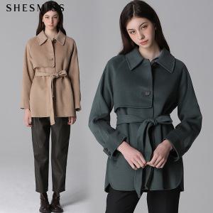 [쉬즈미스(SHESMISS)] 울 벨티드 플랩 핸드메이드 코트