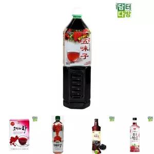 청솔 오미자원액 1.5L 음료베이스/과일청/오미자차/과일음료/전통차/선물세트/오미자음료/오미자즙/과일
