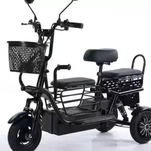 세발 전기자전거 전동 삼륜 자전거 2인용 화이트 3인용