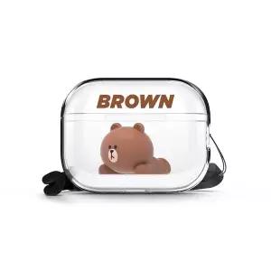 [엘라고]라인프렌즈 피규어 컬렉션 에어팟 프로2 스트랩 케이스 (브라운)