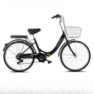 바구니자전거 여성용 여자 마실 접이식 자전거 24인치 22인치 단일 출퇴근 펄화이트