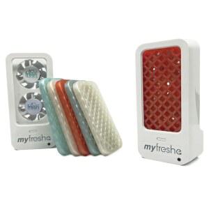 신선한 제품 마이프레시 플러그 인 에어 프레시너 노 히트 글래스 드라이 향수 리필, 미국산 스타터 키트 2개 디스펜서 및 3가지