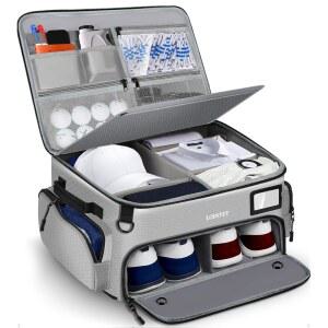 LOINTET 골프 트렁크 정리함, 2켤레 신발을 위한 별도의 통풍구가 있는 방수 자동차 라커, 공, 티, 모자, 옷, 장갑, 액세서리, 남성, 여성용 선물