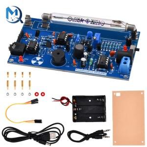 DIY 조립 가이거 카운터 키트 모듈 밀러 튜브 GM 핵 방사선 검출기 사운드 라이트 알람 포함