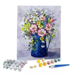 숫자따라그리기 파란꽃병 인테리어 유화그리기 명화그리기 DIY 세트