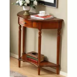 엔틱반달콘솔 테이블 원목 인테리어 슬림 복도 장식장 화장