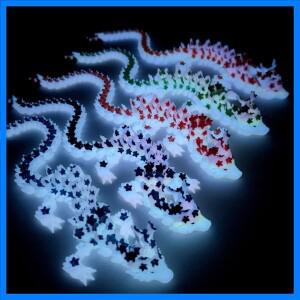 빛나는 중국어 Loong 유연한 관절 드래곤 3D 인쇄 공예 장식품 홈 데스크탑 장식 인형 동상 선물
