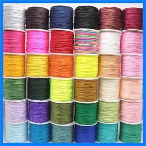 1mm 1.5mm 나일론 코드 로프 중국어 매듭 Macrame 코드 로프 쥬얼리 만들기 DIY Shamballa 팔찌 쥬얼리 액