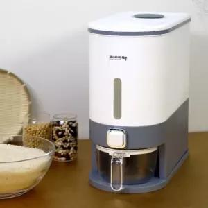 허브 키친아트 쌀보관통 디스펜서 곡식보관함 쌀통 10kg 뒤주 보관용기