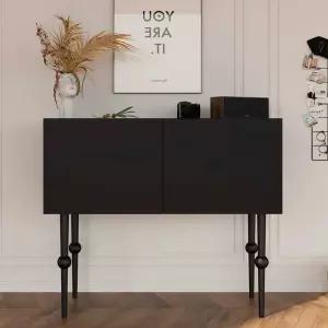복도 장식장 블랙 검정 현관 복도장식장 콘솔데스크 수납